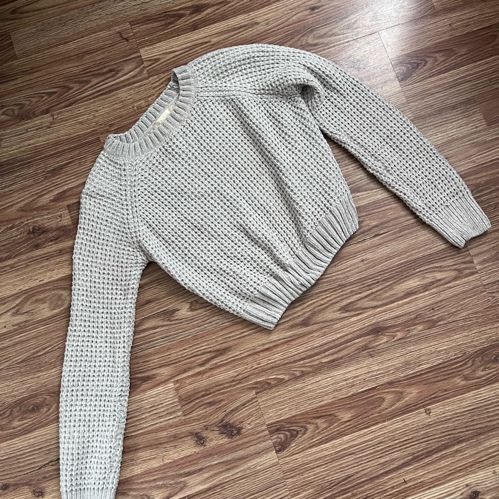 Altar'd State Light Gray Knit Sweater